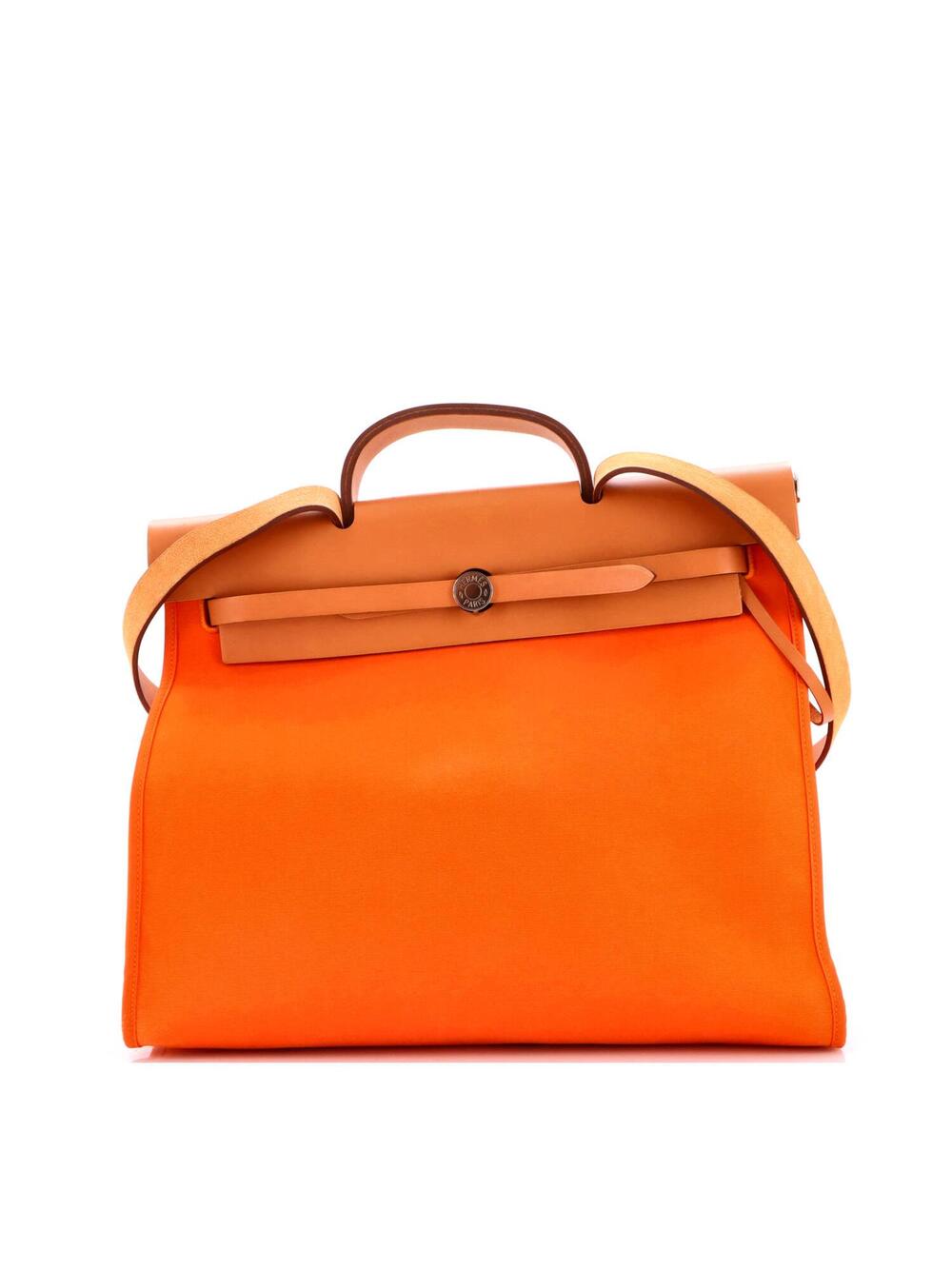 Hermes Herbag Zip Leather And Toile 39 #294456H24B